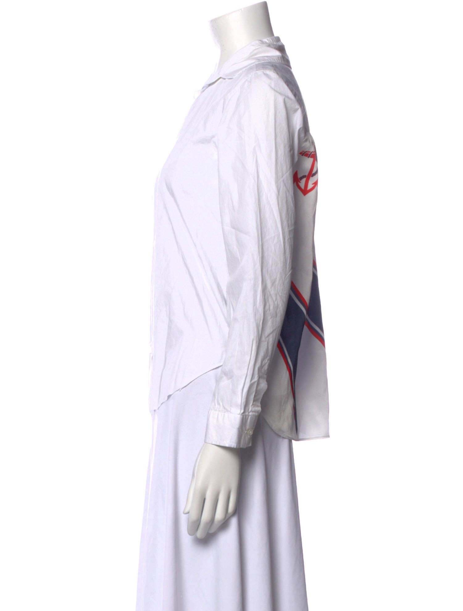 MSGM Long Sleeve Button-Up Top