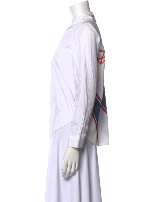 MSGM Long Sleeve Button-Up Top