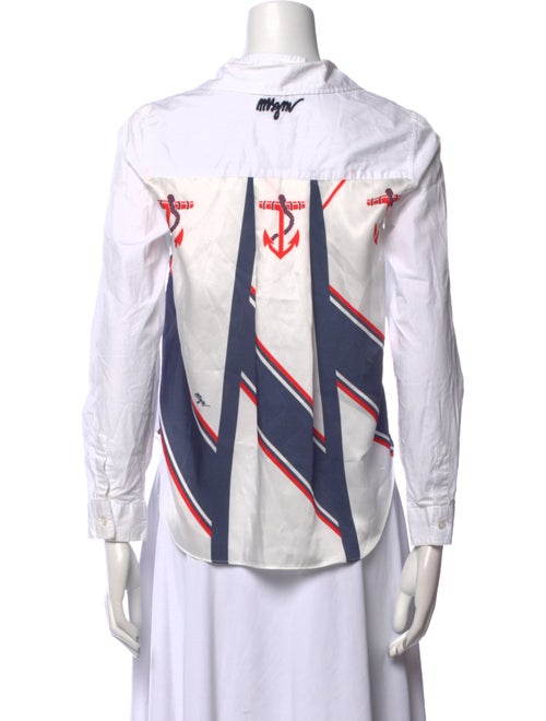 MSGM Long Sleeve Button-Up Top