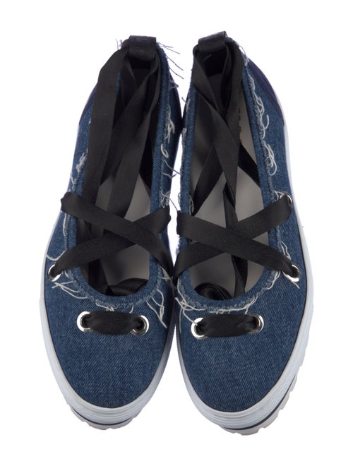 MSGM Denim Distressed Accents Espadrilles
