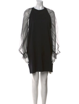 MSGM Crew Neck Mini Dress