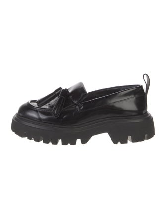 MSGM Leather Tassel Accents Loafers