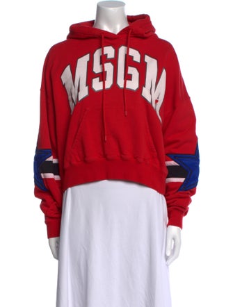 MSGM Graphic Print Crew Neck Sweatshirt