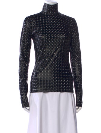 MSGM Printed Turtleneck Sweatshirt