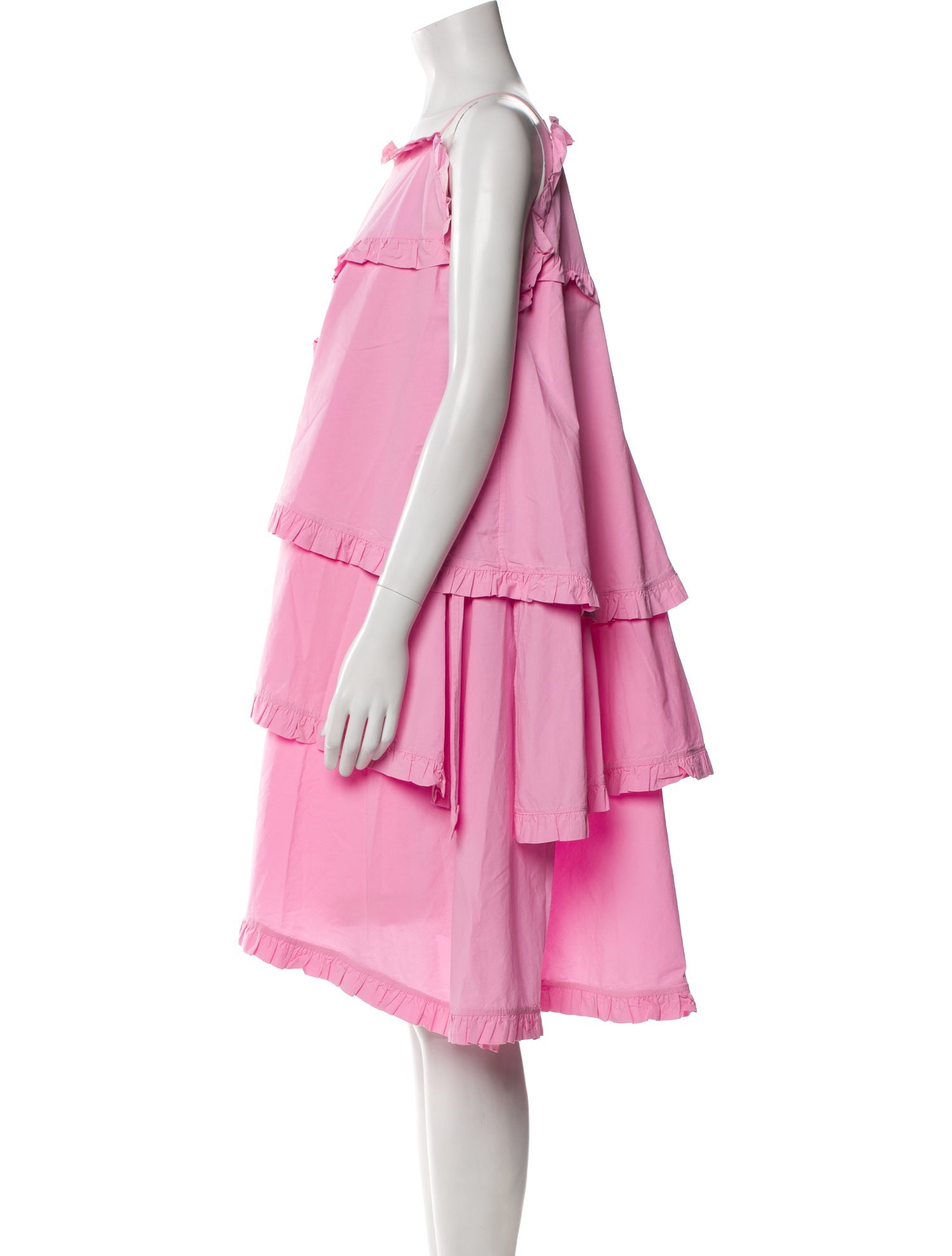 MSGM Square Neckline Knee-Length Dress