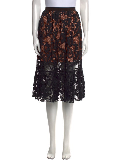MSGM Lace Pattern Knee-Length Skirt
