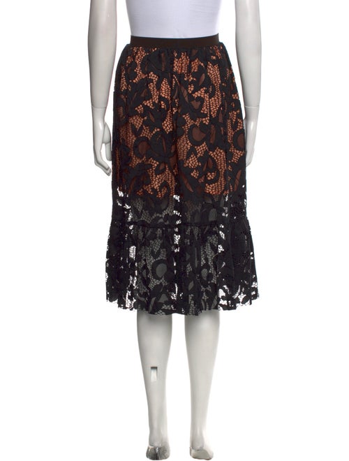 MSGM Lace Pattern Knee-Length Skirt