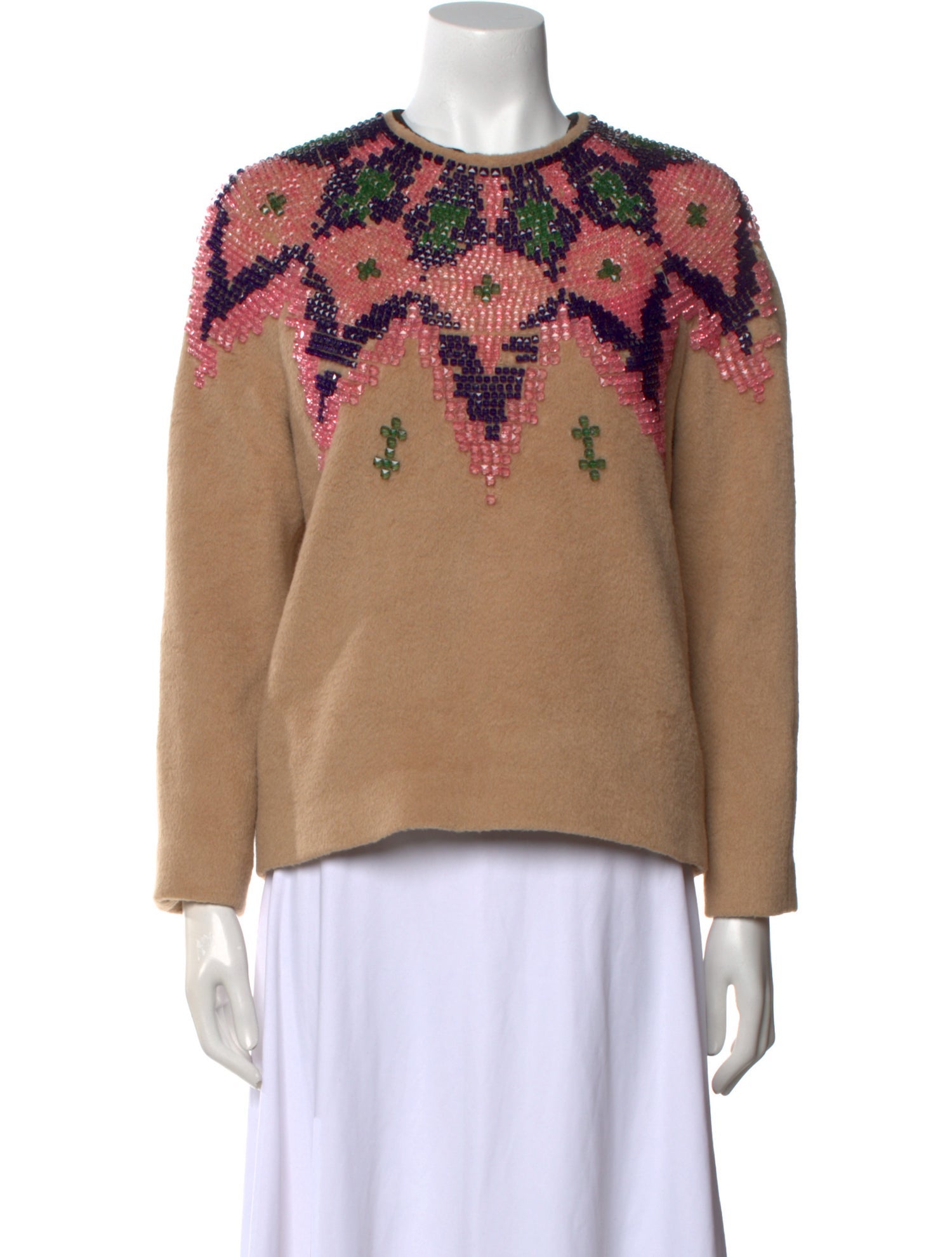 MSGM Alpaca Printed Sweater