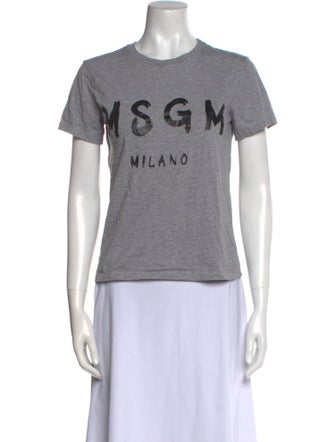 MSGM Graphic Print Crew Neck T-Shirt