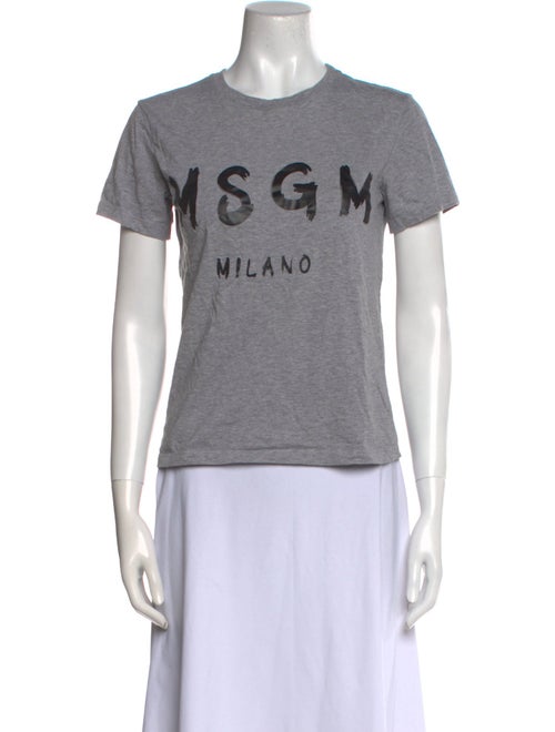 MSGM Graphic Print Crew Neck T-Shirt