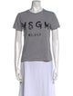 MSGM Graphic Print Crew Neck T-Shirt