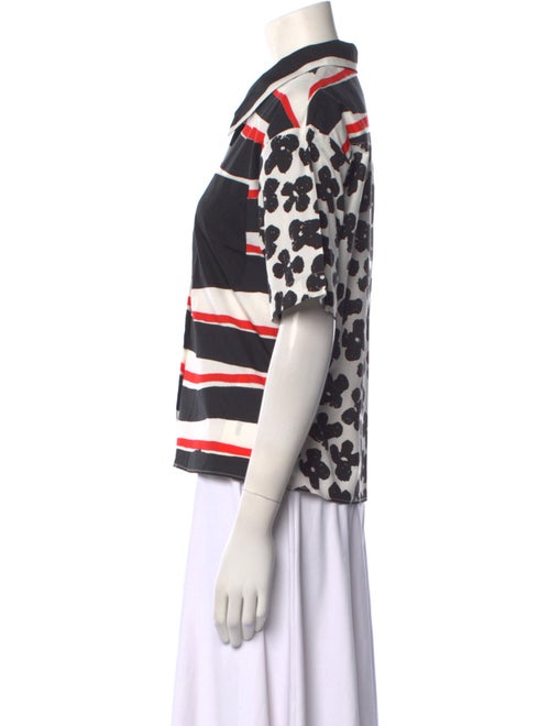 MSGM Striped Short Sleeve Polo