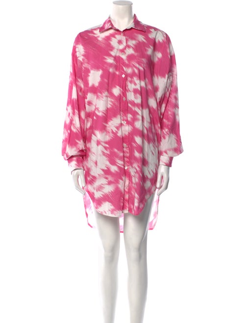 MSGM Tie-Dye Print Mini Dress