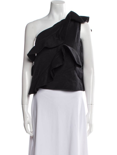 MSGM One-Shoulder Sleeveless Crop Top