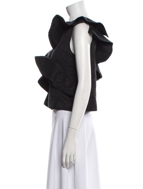 MSGM One-Shoulder Sleeveless Crop Top