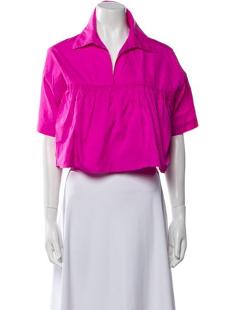 MSGM Short Sleeve Crop Top