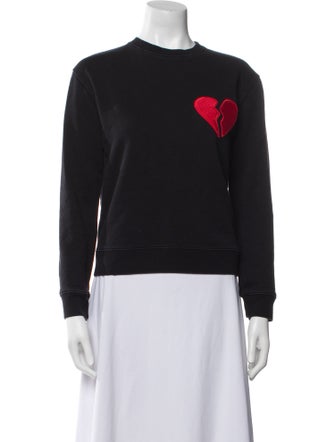 MSGM Graphic Print Crew Neck Sweatshirt