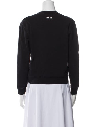 MSGM Graphic Print Crew Neck Sweatshirt