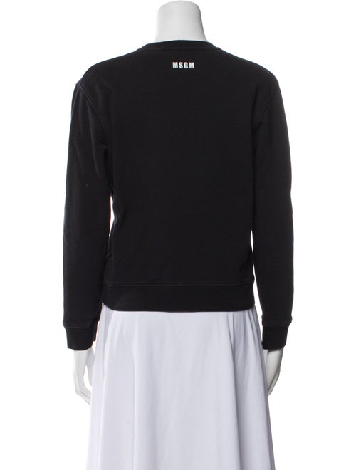 MSGM Graphic Print Crew Neck Sweatshirt