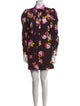MSGM Floral Print Mini Dress