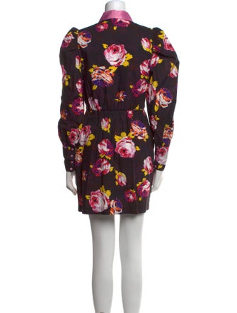 MSGM Floral Print Mini Dress