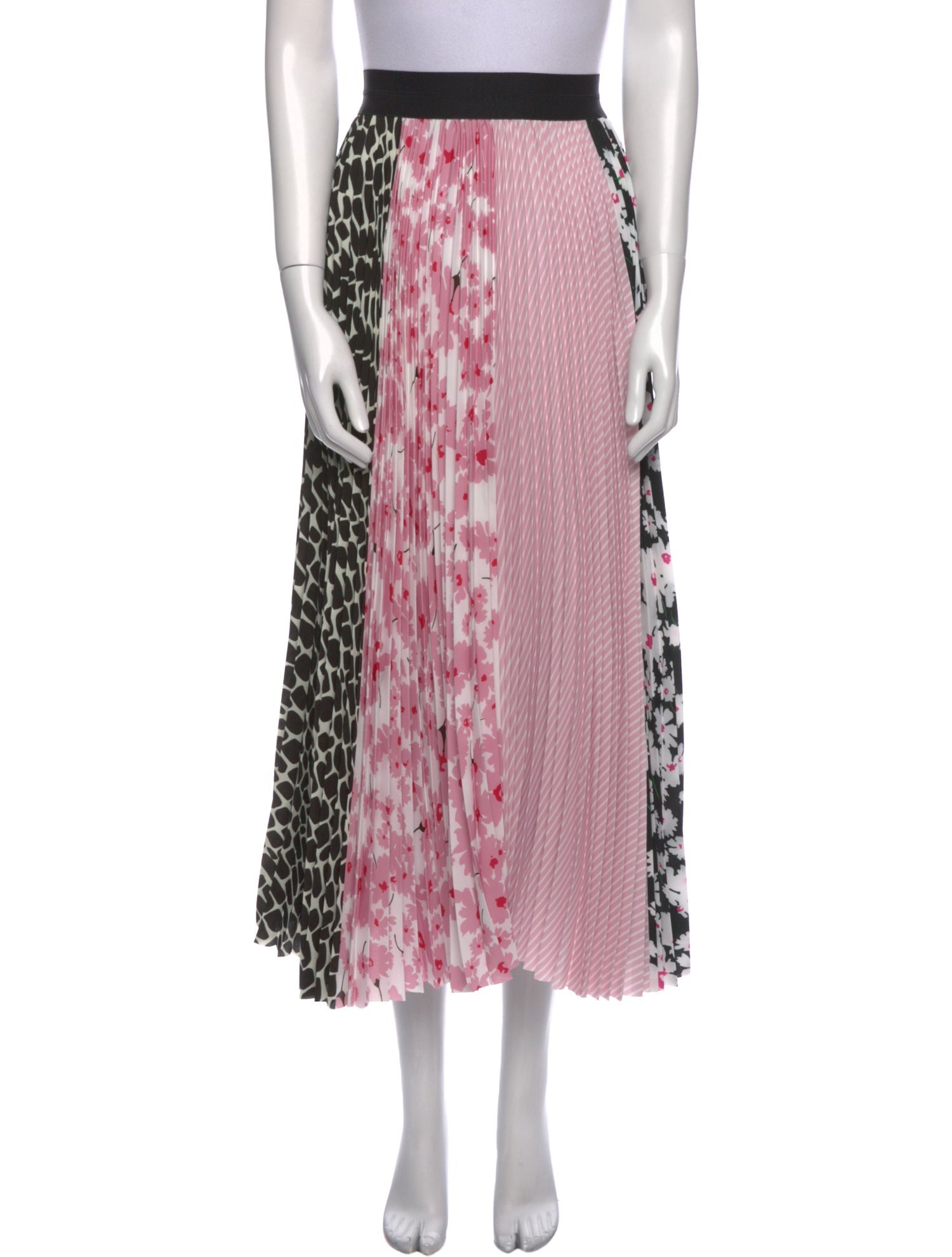 MSGM Floral Print Midi Length Skirt