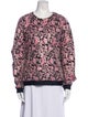 MSGM Floral Print Crew Neck Sweatshirt
