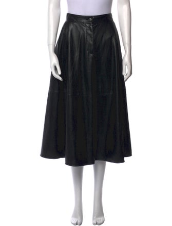 MSGM Pleated Accents Midi Length Skirt