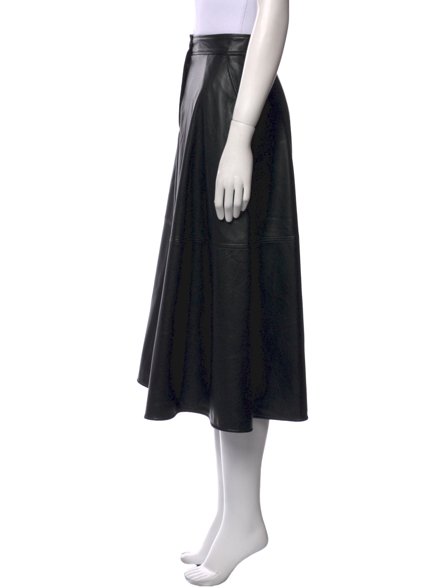 MSGM Pleated Accents Midi Length Skirt