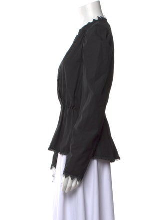 MSGM V-Neck Long Sleeve Blouse