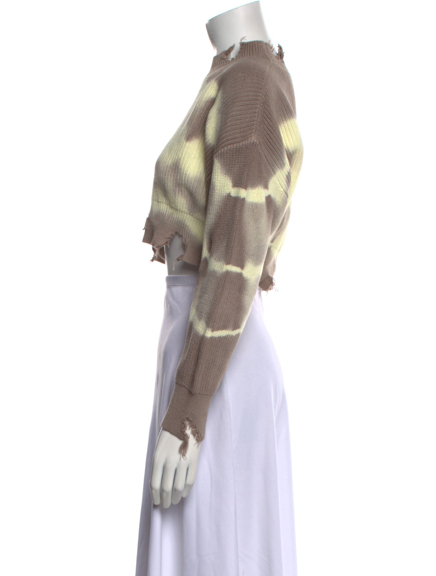 MSGM Tie-Dye Print Mock Neck Sweater