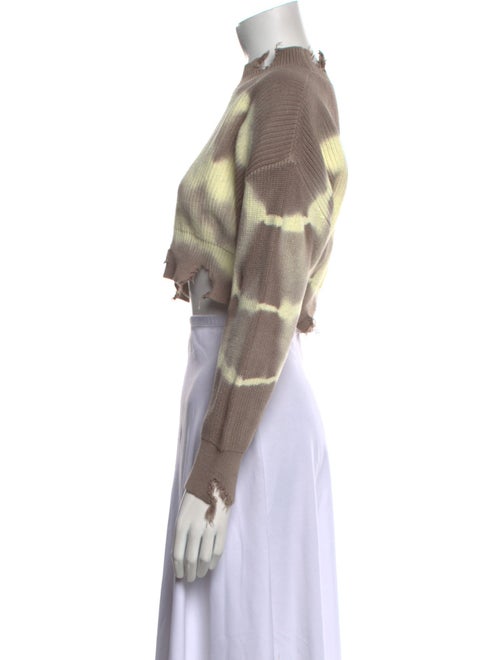 MSGM Tie-Dye Print Mock Neck Sweater