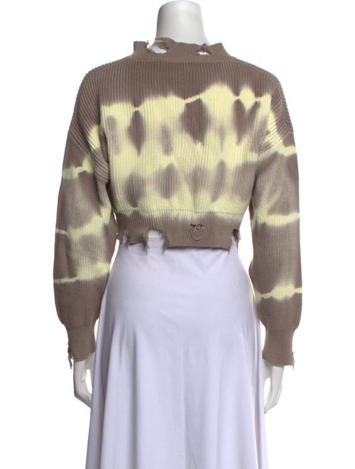 MSGM Tie-Dye Print Mock Neck Sweater