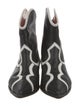 MSGM Leather Animal Print Moto Boots
