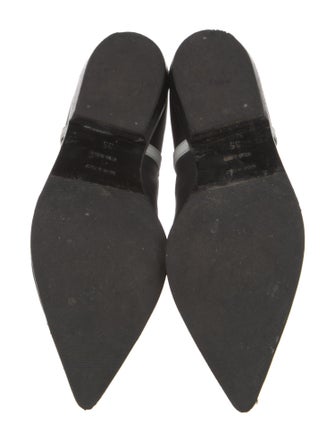 MSGM Leather Animal Print Moto Boots