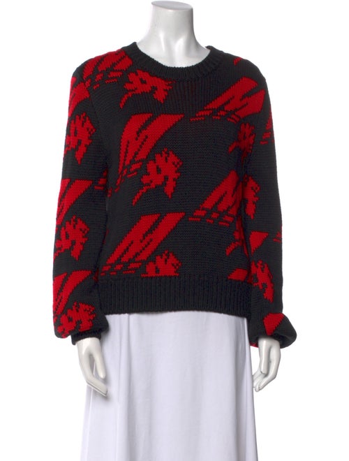 MSGM Printed Crew Neck Sweatshirt