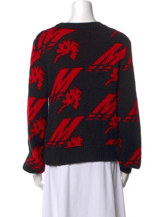MSGM Printed Crew Neck Sweatshirt