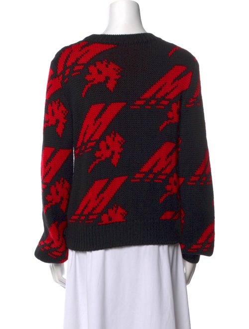 MSGM Printed Crew Neck Sweatshirt