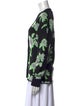 MSGM Floral Print V-Neck Sweater