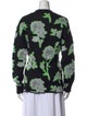 MSGM Floral Print V-Neck Sweater