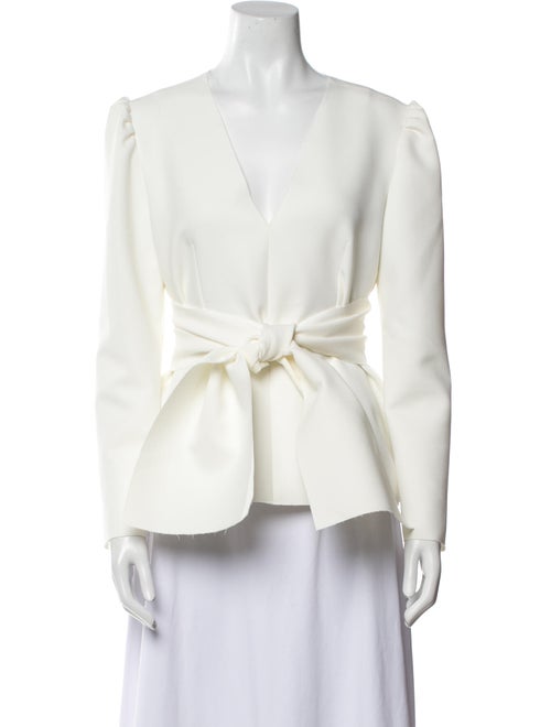 MSGM V-Neck Long Sleeve Blouse