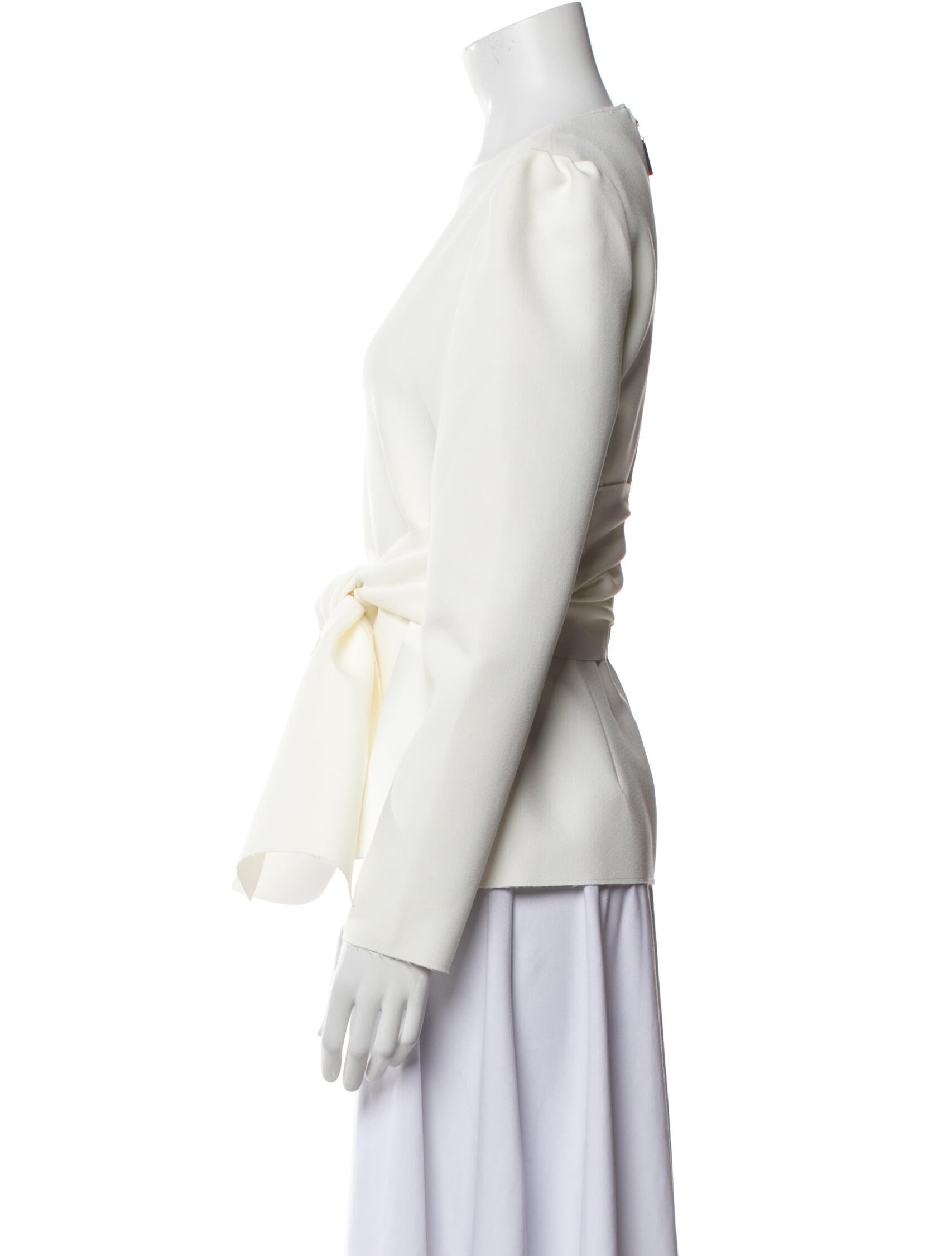 MSGM V-Neck Long Sleeve Blouse