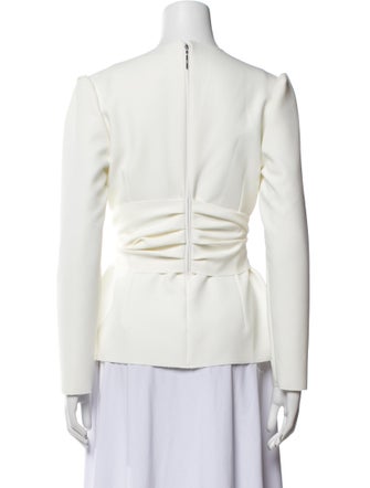 MSGM V-Neck Long Sleeve Blouse