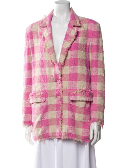MSGM Plaid Print Blazer