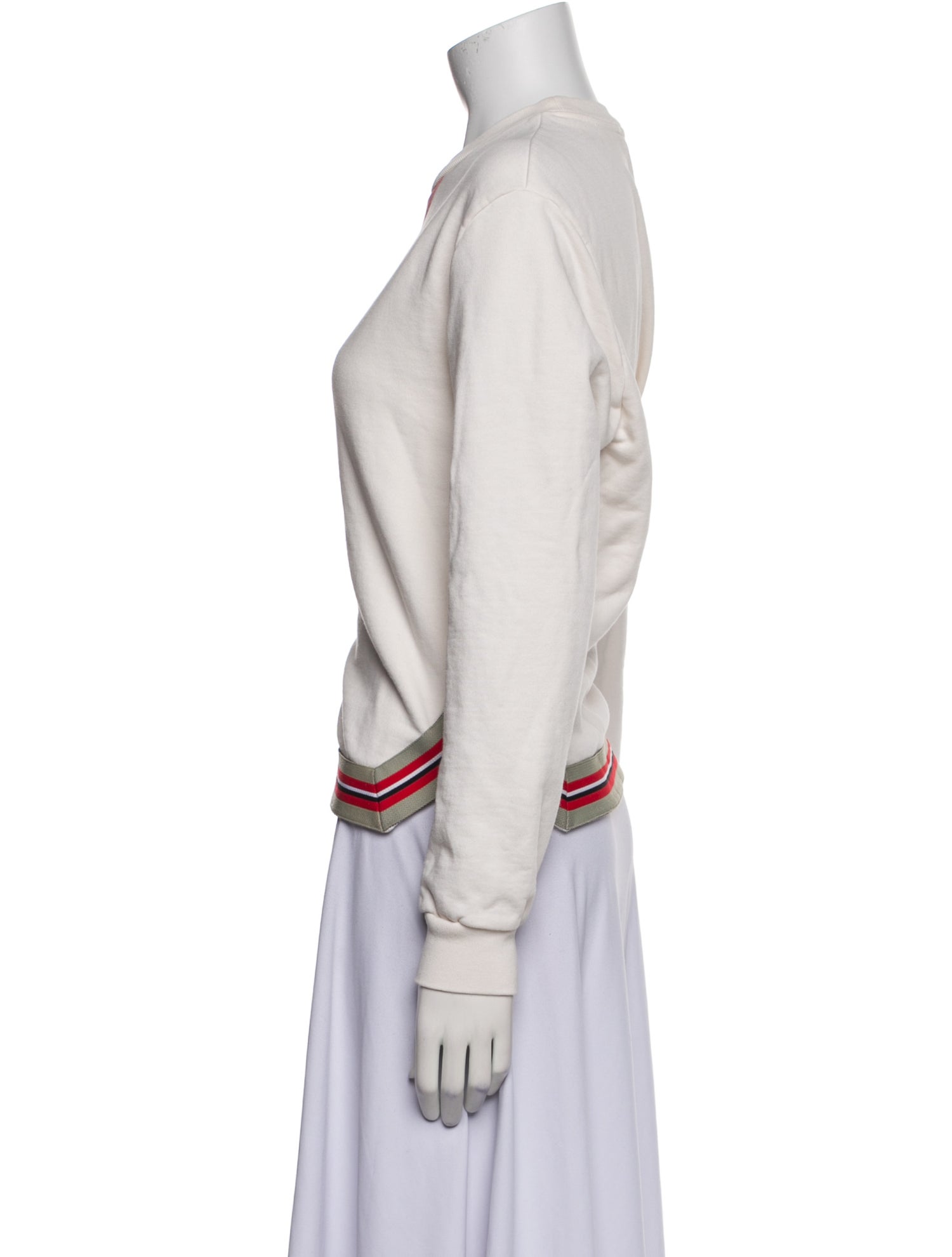 MSGM Striped Crew Neck Sweatshirt