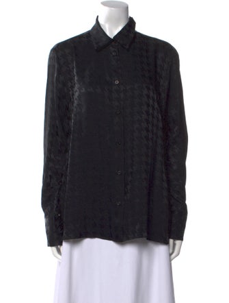 MSGM Long Sleeve Button-Up Top