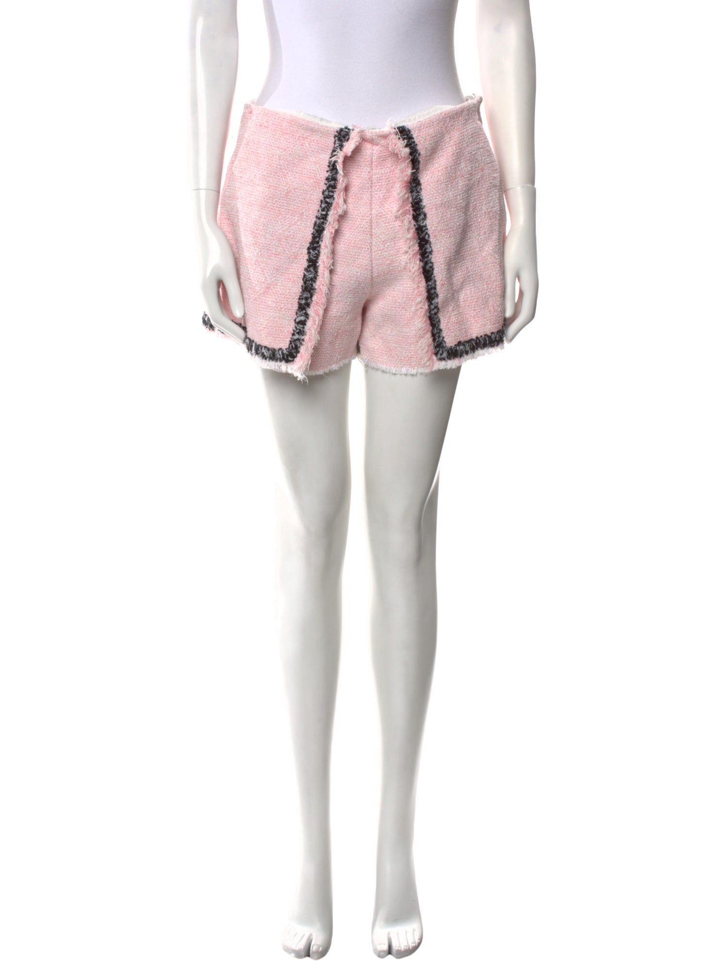 MSGM Tweed Pattern Mini Shorts