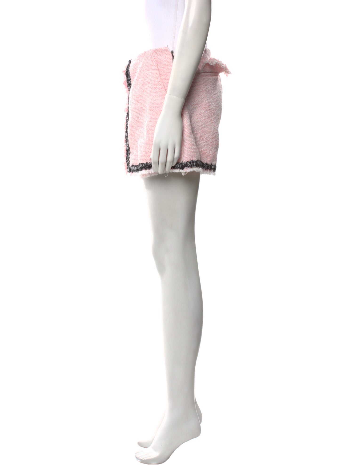 MSGM Tweed Pattern Mini Shorts