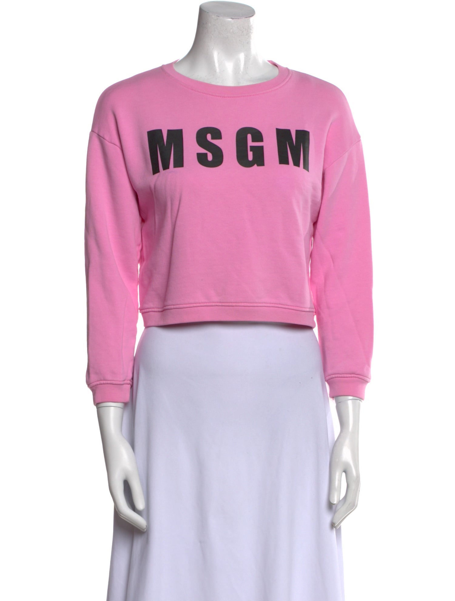 MSGM Graphic Print Crew Neck Sweatshirt