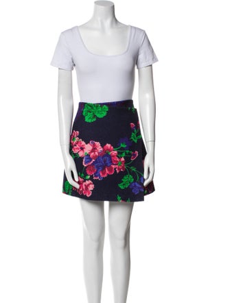 MSGM Wool Printed Skirt Set